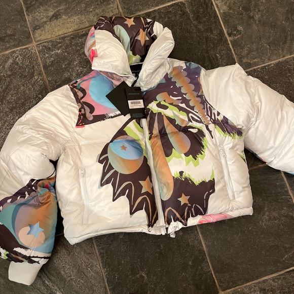 Cynthia Rowley Cropped Printed Jacket - Picture 3 of 5